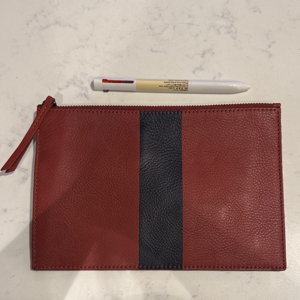 Madewell Red and Black Clutch